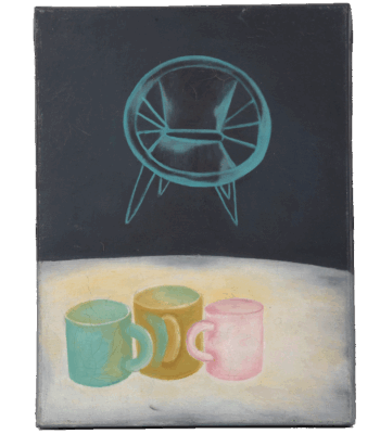 patricia wolf cups and chair